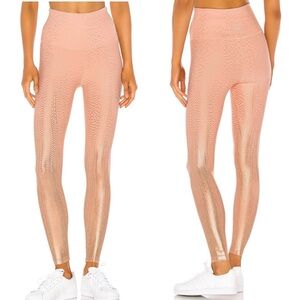 Beyond Yoga Womens Drip Dot High Waisted Leggings Sz XS Coral Gold Atheisure